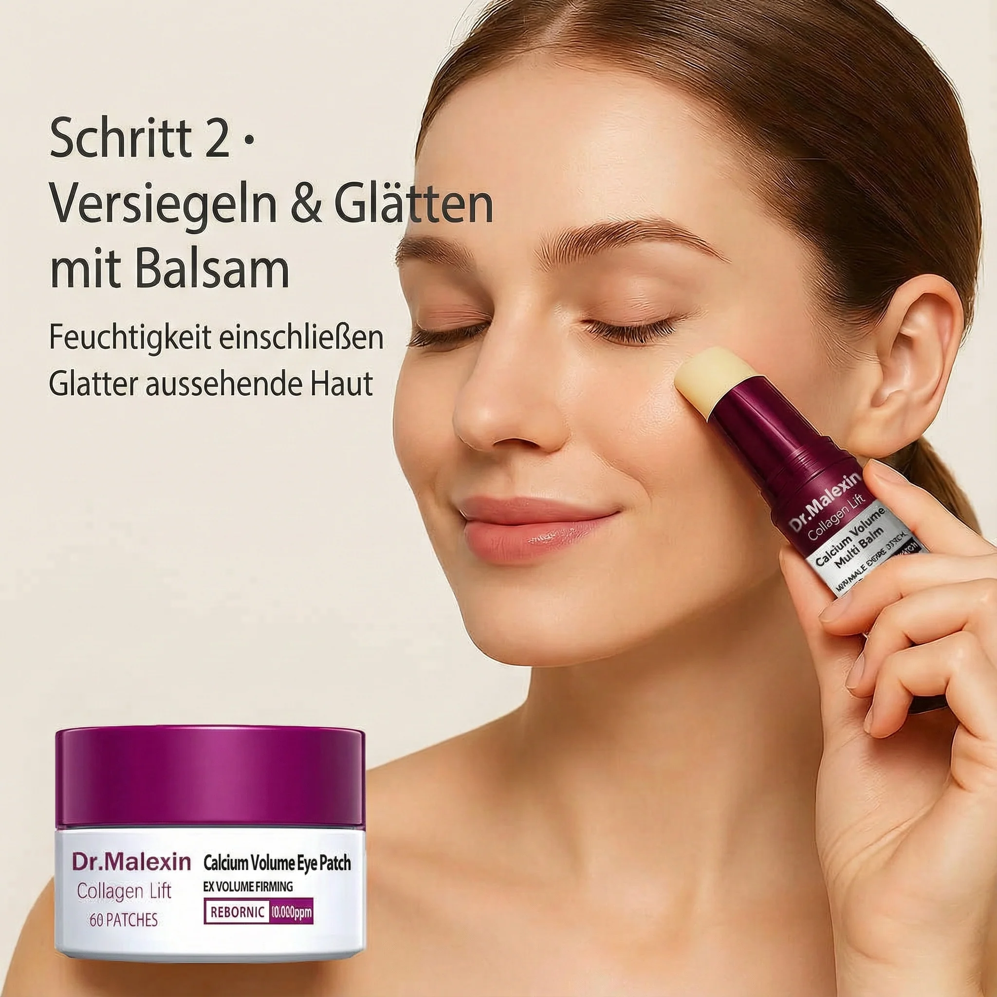 [Dr.Malexin Offiziell]🥰Calcium Volume Multi Balm + Eye Patch 60 Stück – Koreanische Hautpflegekosmetik - Image 10