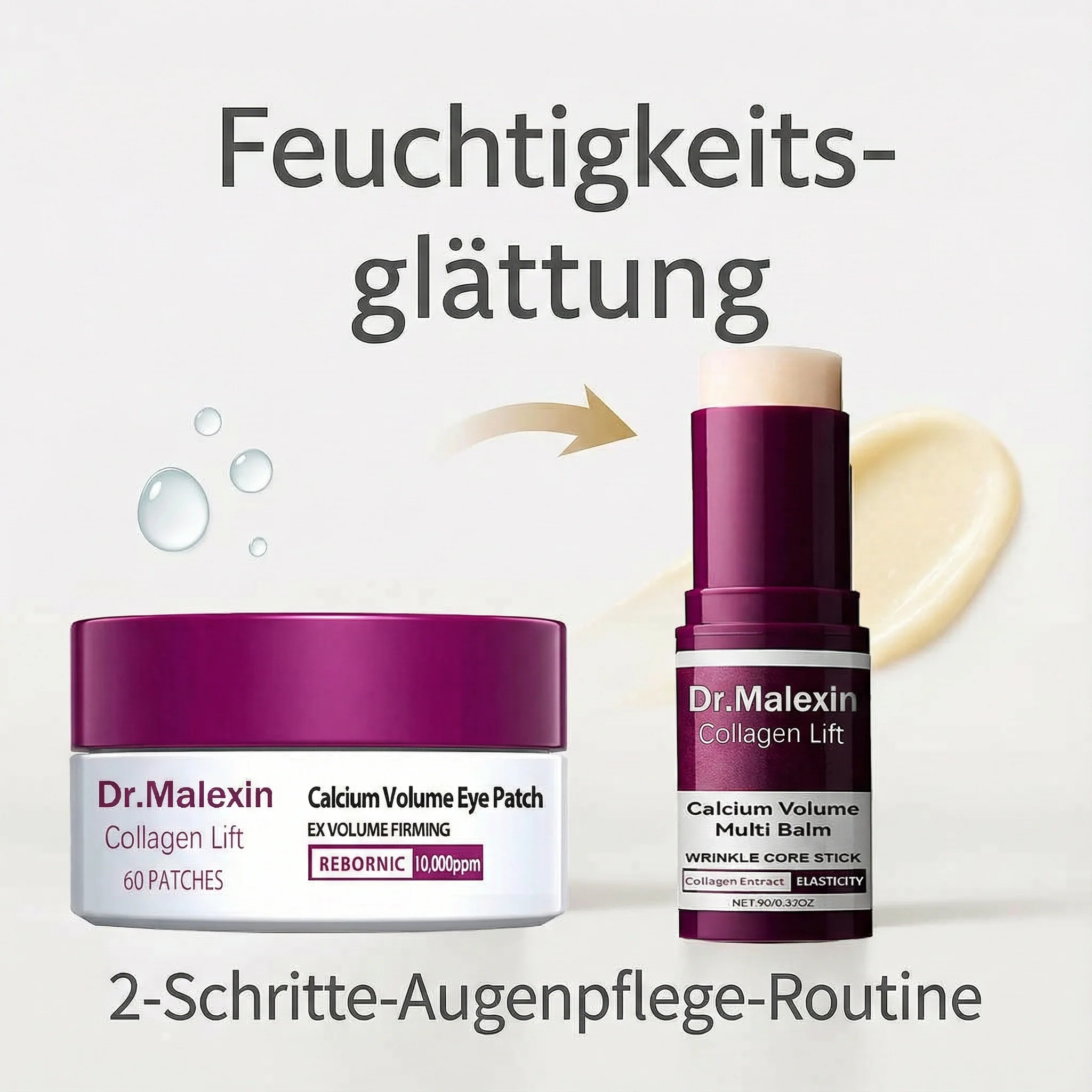 [Dr.Malexin Offiziell]🥰Calcium Volume Multi Balm + Eye Patch 60 Stück – Koreanische Hautpflegekosmetik - Image 12
