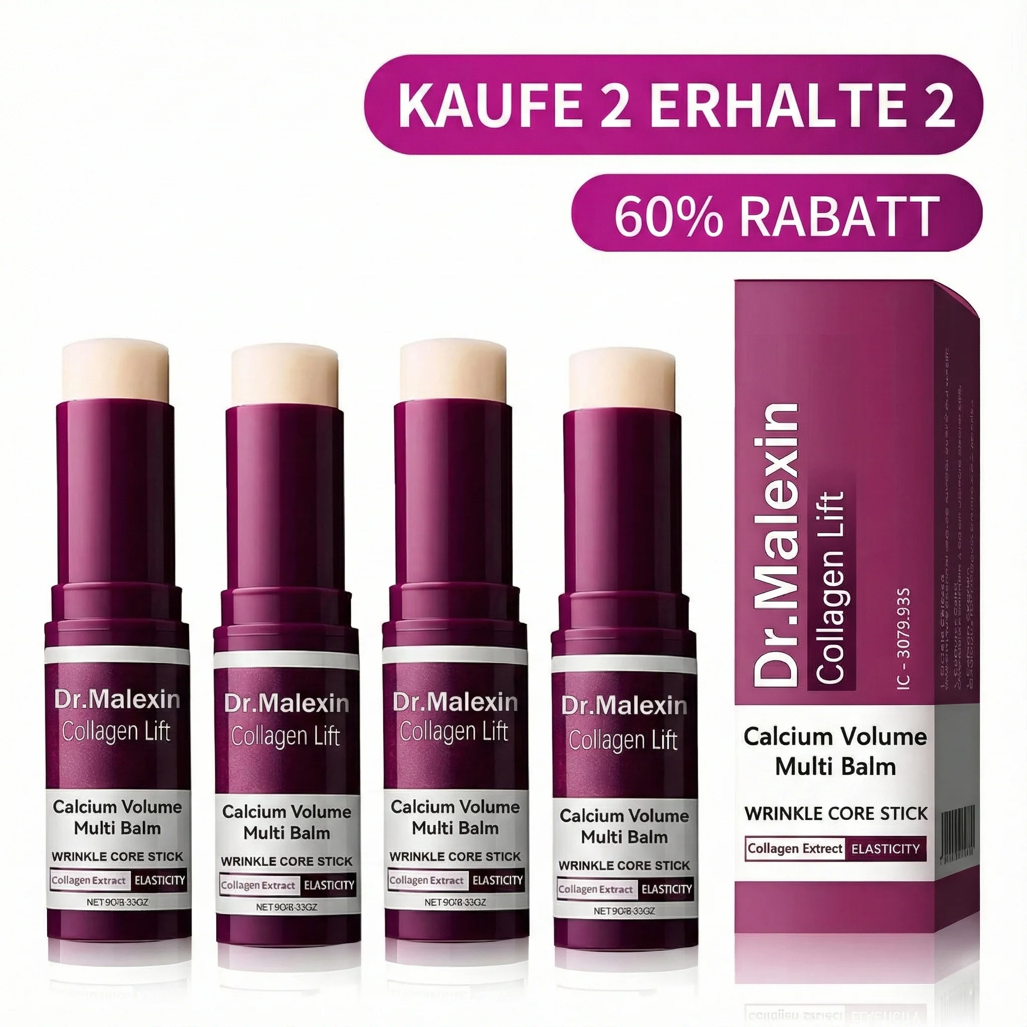 [Dr.Malexin Offiziell]🥰Calcium Volume Multi Balm + Eye Patch 60 Stück – Koreanische Hautpflegekosmetik - Image 14