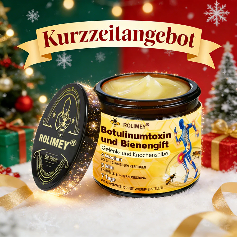 ✅ Offizieller Shop: Rolimey® Bienengift-Schmerzlinderungs Knochenheilungs Creme 👨⚕️(Reduzierung von Gelenkschwellungen, Schmerzen, Steifheit, Rötungen, Wärme, Muskelkater und Gelenkmüdigkeit)
