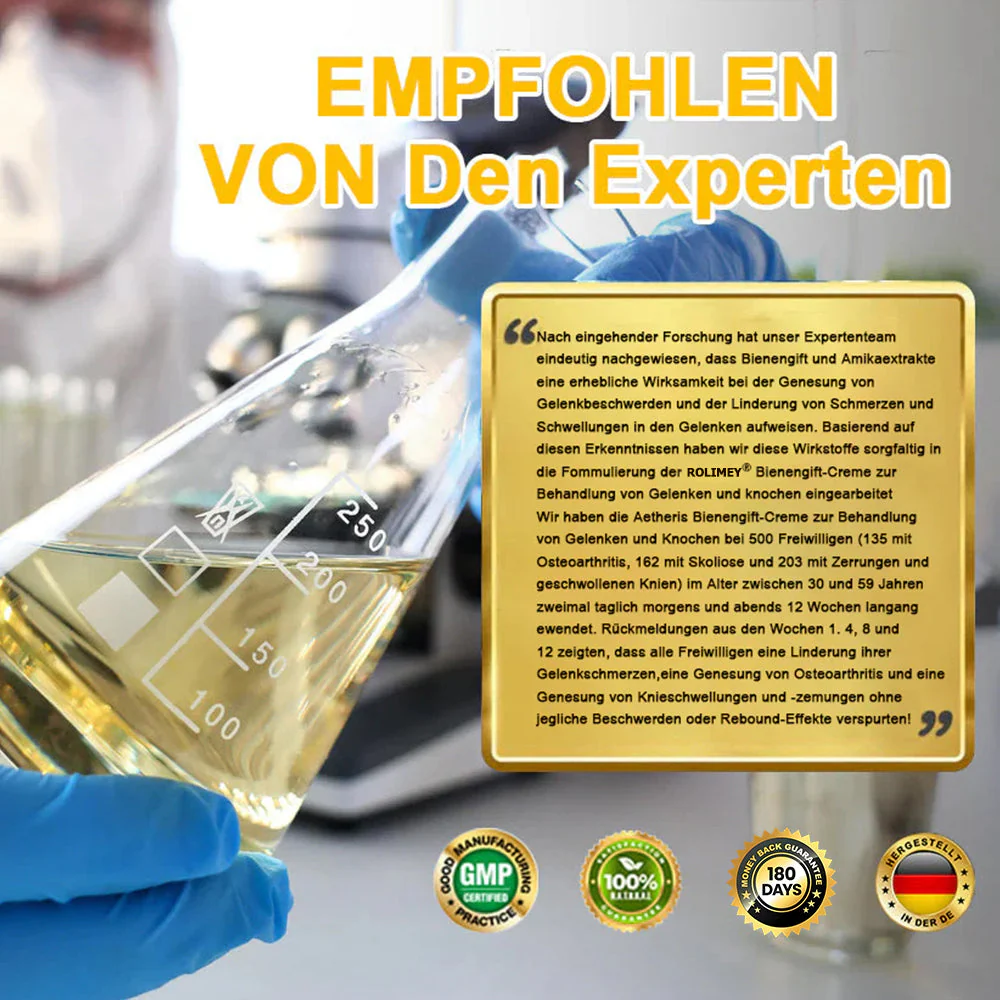 ✅ Offizieller Shop: Rolimey® Bienengift-Schmerzlinderungs Knochenheilungs Creme 👨⚕️(Reduzierung von Gelenkschwellungen, Schmerzen, Steifheit, Rötungen, Wärme, Muskelkater und Gelenkmüdigkeit) - Image 14
