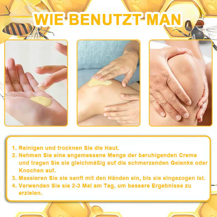 ✅ Offizieller Shop: Rolimey® Bienengift-Schmerzlinderungs Knochenheilungs Creme 👨⚕️(Reduzierung von Gelenkschwellungen, Schmerzen, Steifheit, Rötungen, Wärme, Muskelkater und Gelenkmüdigkeit) - Image 2