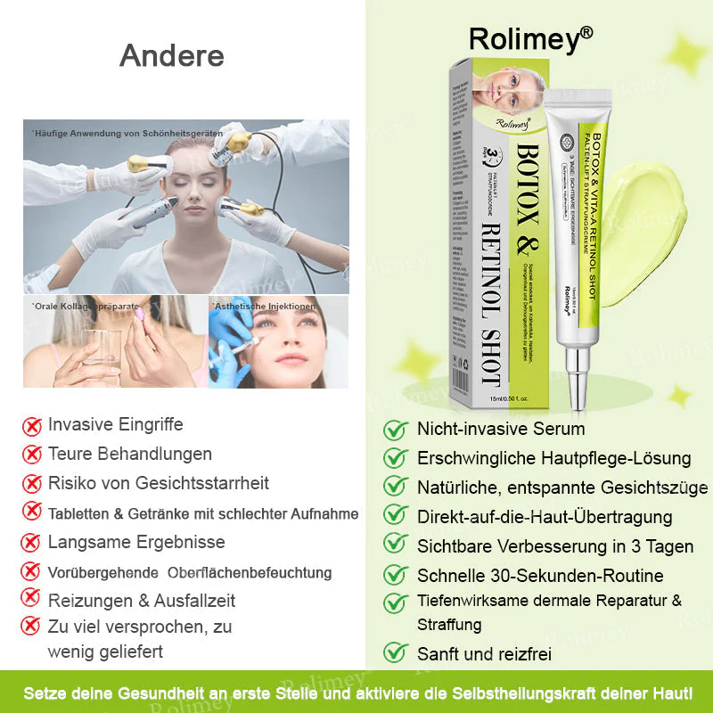 💥Jetzt jugendliche Haut zurückgewinnen 💫Rolimey® Botox & Vita-A Retinol Shot Falten-Lift Straffungscreme - Image 2